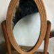Produit BHV  Miroir de table en corde et bois brut 1970