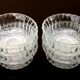 6 antique dessert bowls Clear glass / Scalloped edges