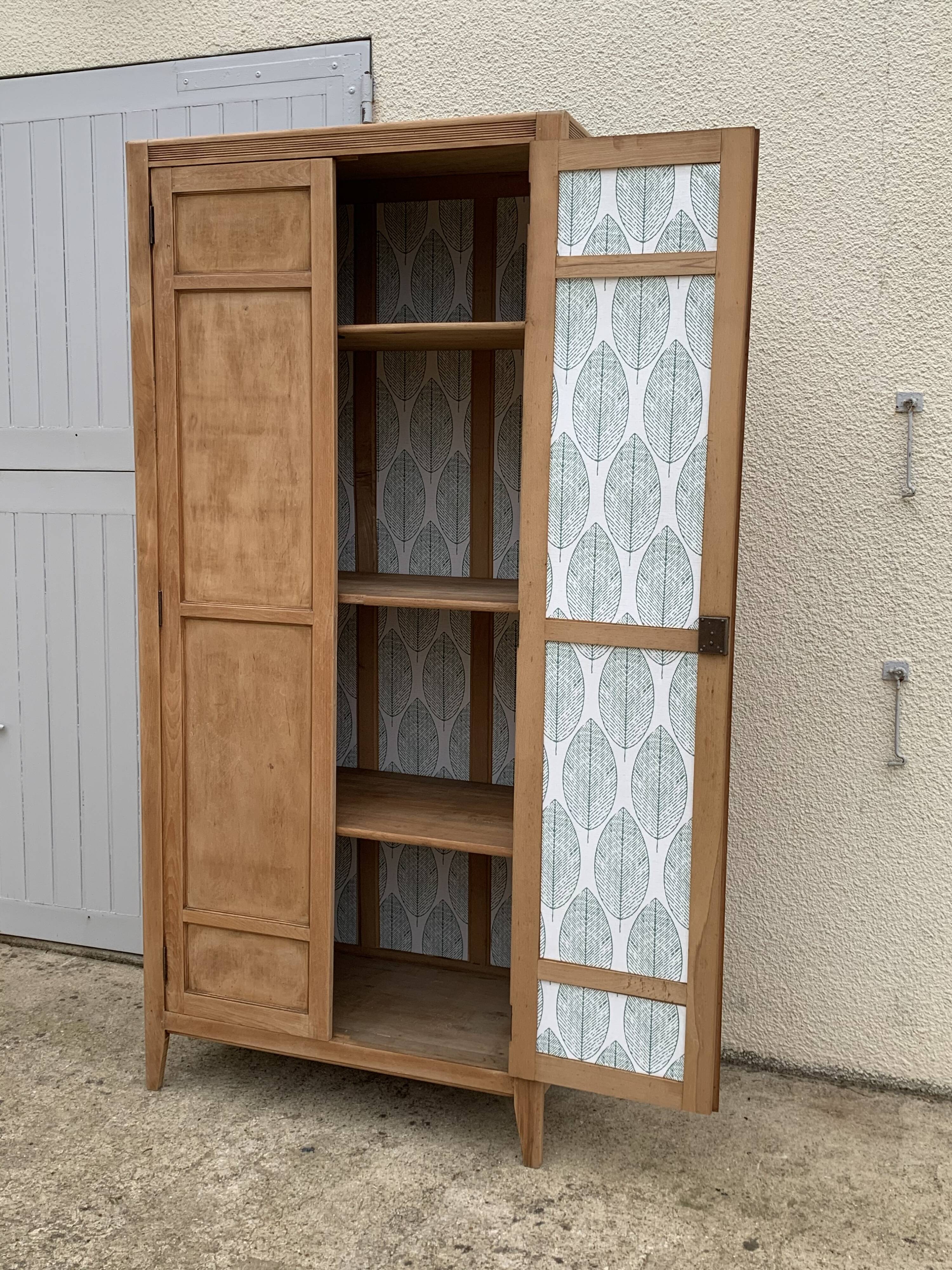 Paris raw wood cabinet 1950