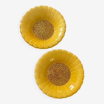 Earthenware sunflower cups