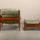 Lounge Chair in the manner Sergio Rodrigues and Jean Gillon, Oak / Leather