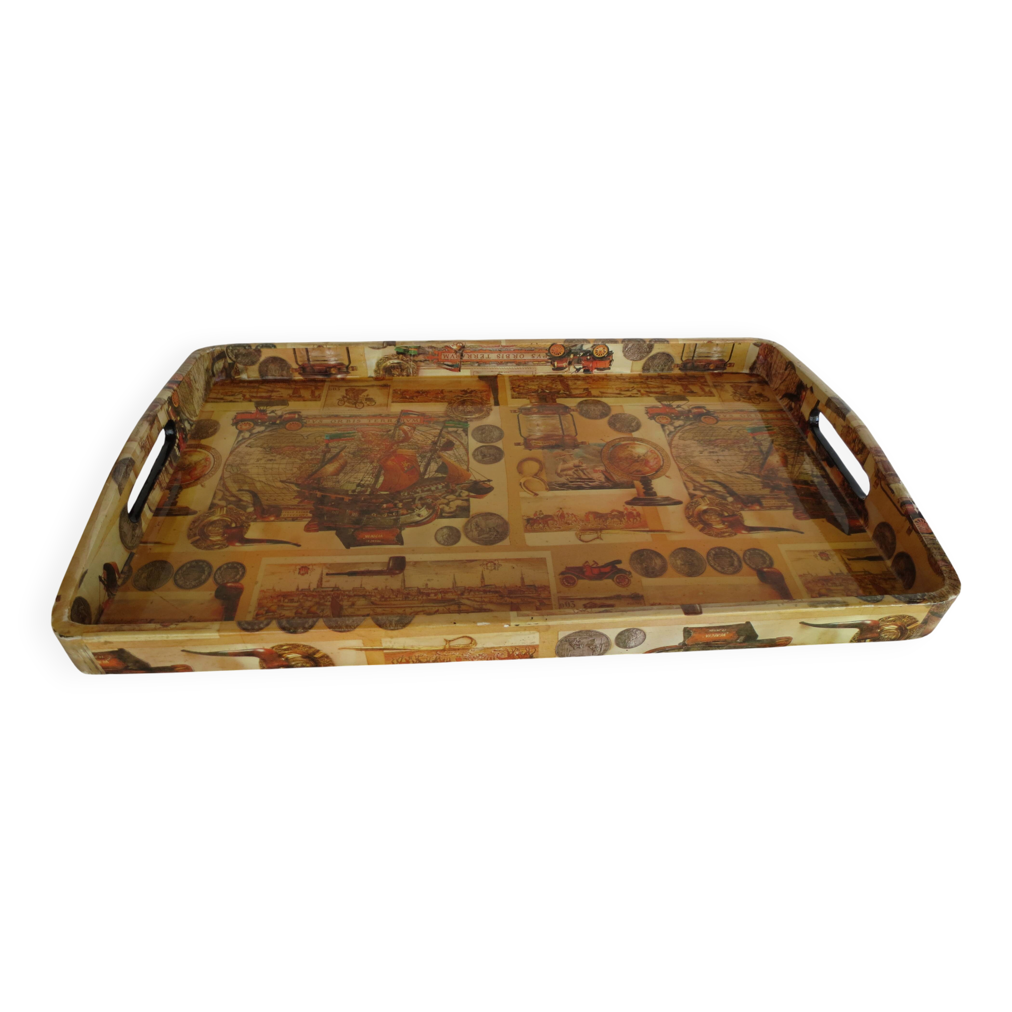 plateau   rectangulaire décor  marine