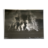 Photograph black and white silver print circa 1970 industrialization