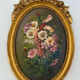 Lot miniature paintings floral decoration 1920