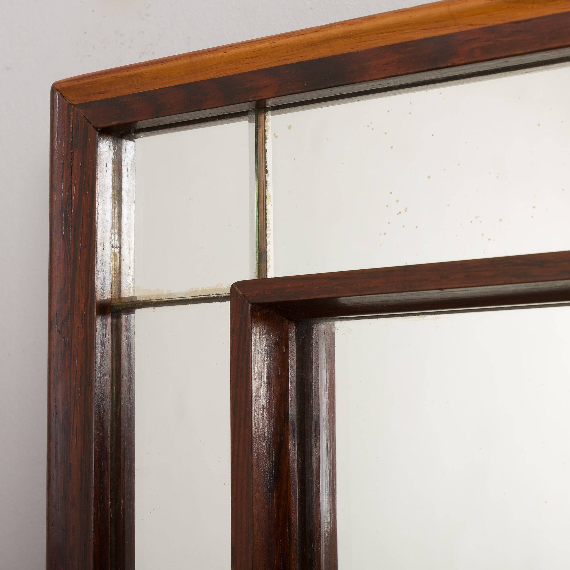 Scandinavian mid-century rosewood mirror with console, Denmark, 1960s