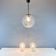 Bedside lamps & pendant lamp with glass shades by Graebe, 1960s, set of 3