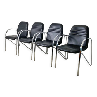 Set of 4 design chairs