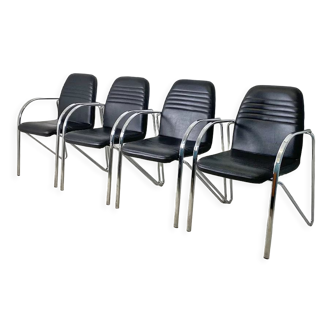 Ensemble de 4 chaises design