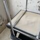 Pair of chrome office chairs