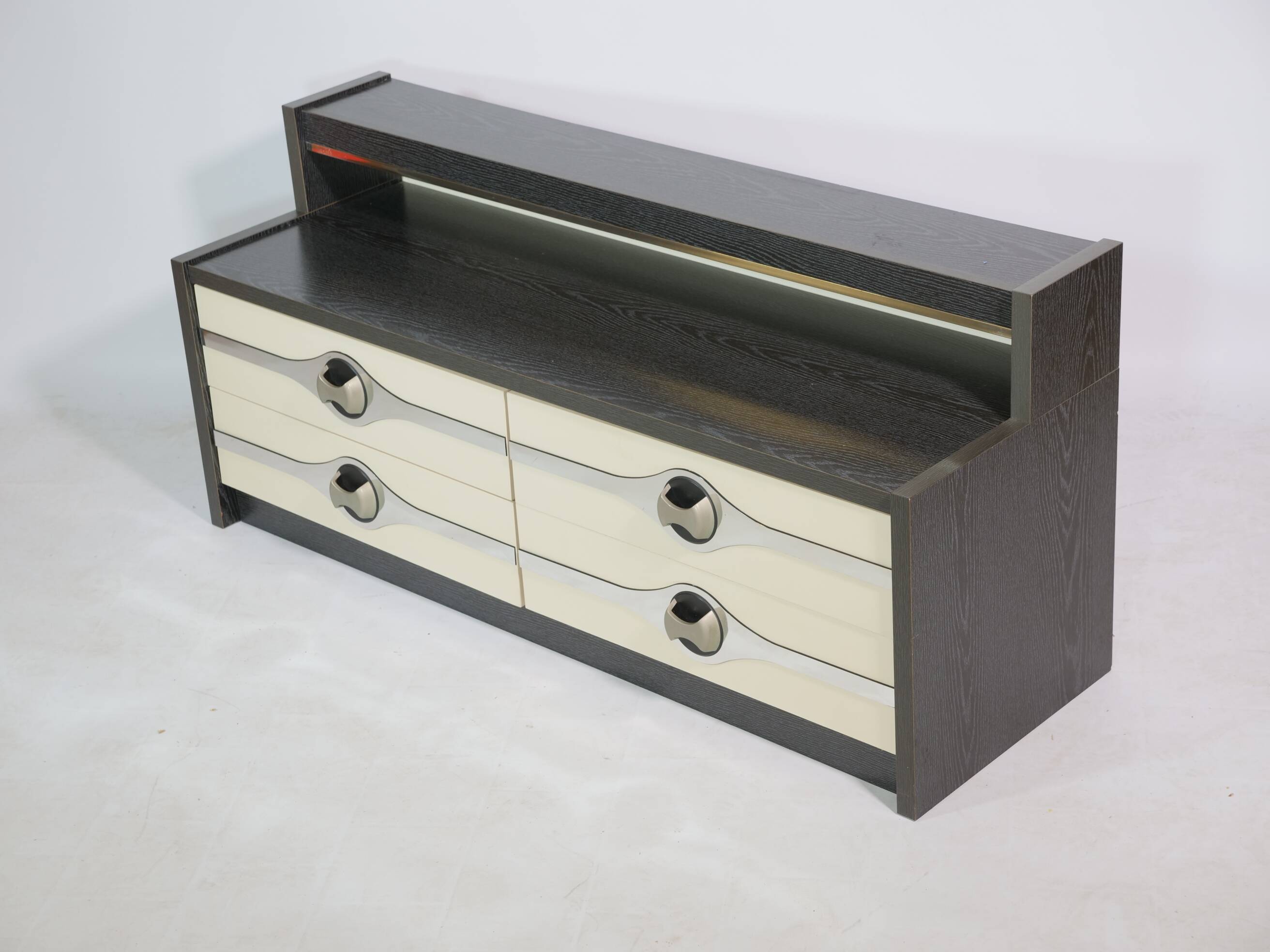 Modernist space age drawer sideboard chest of drawers cabinet 70s