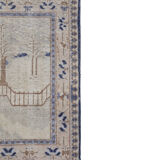 Shabby chic vintage turkish village pictorial rug 3'7'' x 5'4''