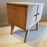 Vintage bedside furniture Scandinavian feet compass