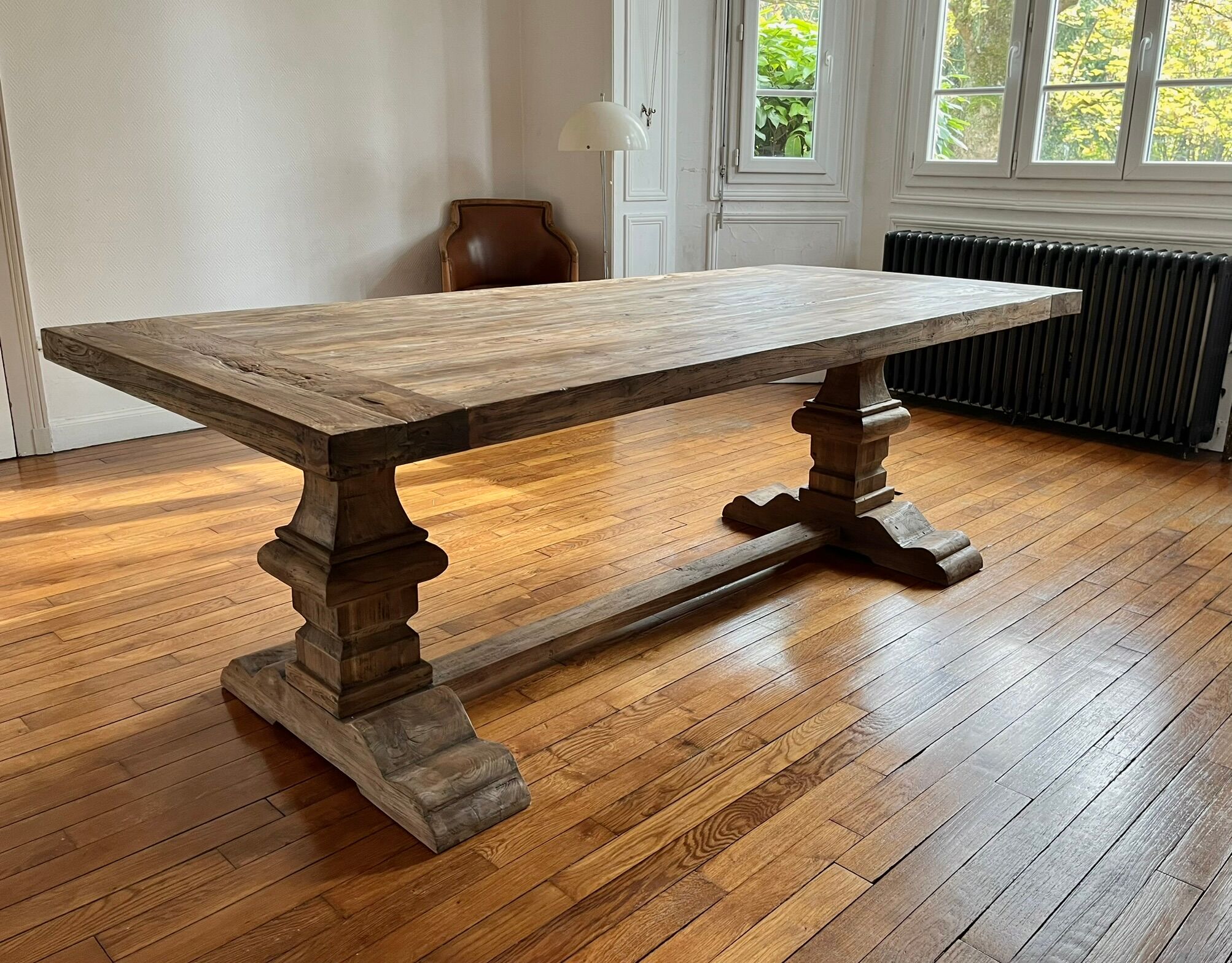 Table monastère en bois ancien - Spirito 200 par 100 cm