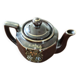 Théière Japonaise Traditionnelle en Céramique Émaillée – Décor Floral Doré