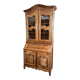 Large writing desk library in solid walnut Louis XV style.
