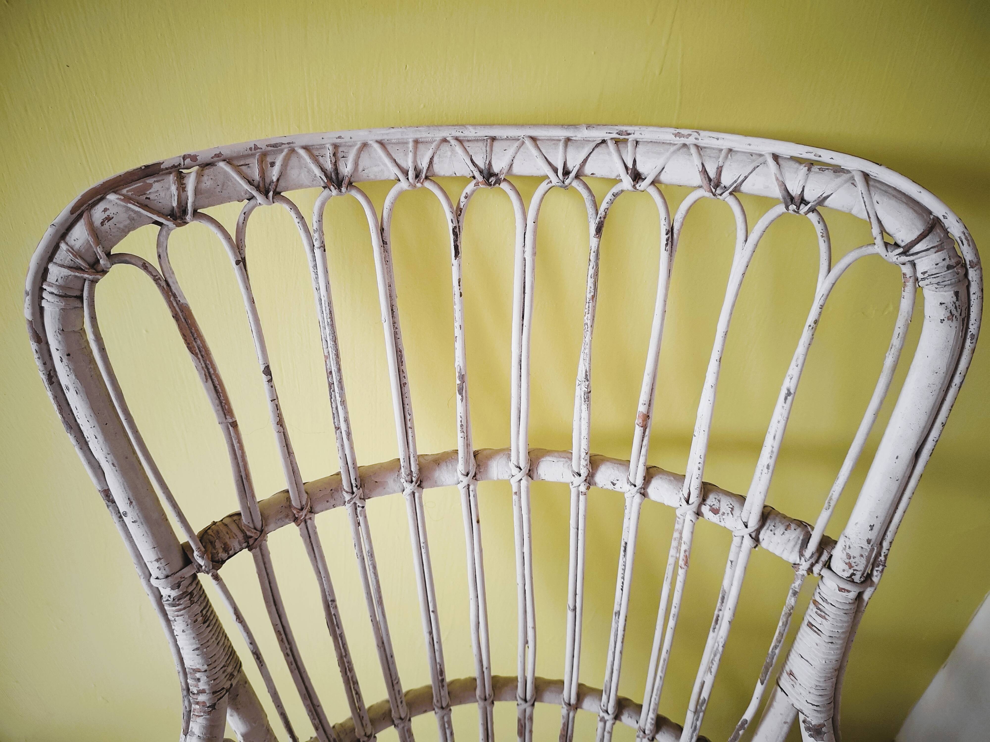 Rattan armchair in the style of "Emmanuelle armchair"