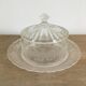 Cheese or dessert bell with glass tray