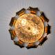 Applique soleil, feuille d'or, verre de Murano, Italie, 1960