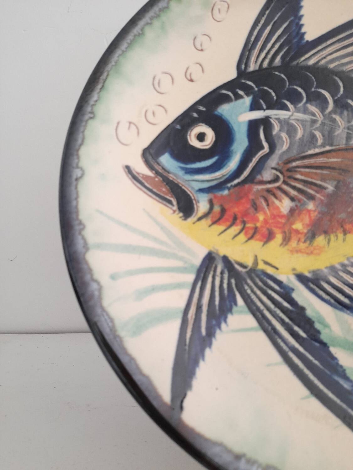 Puigdemont ceramic fish wall plate