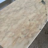 Vintage 1950s marble coffee table with brass base