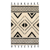 Berber rug 160 x 230 cm white and black