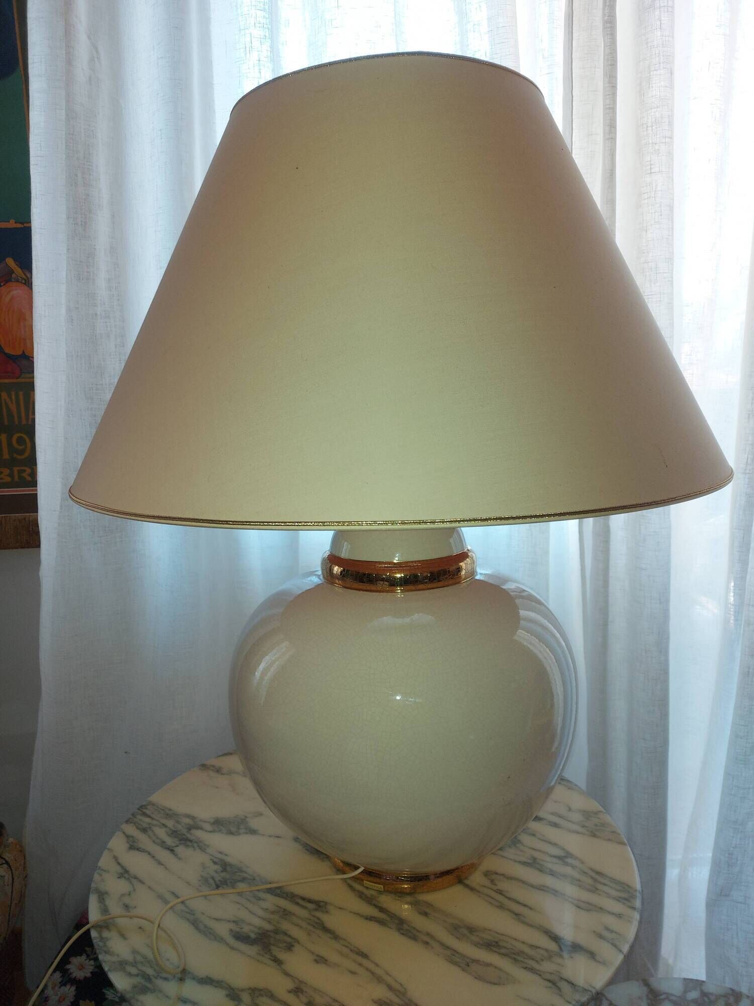 Large ceramic lamp from the 80's KOSTKA