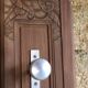 Art Deco walnut coat rack