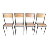 Set of 4 vintage iron chairs