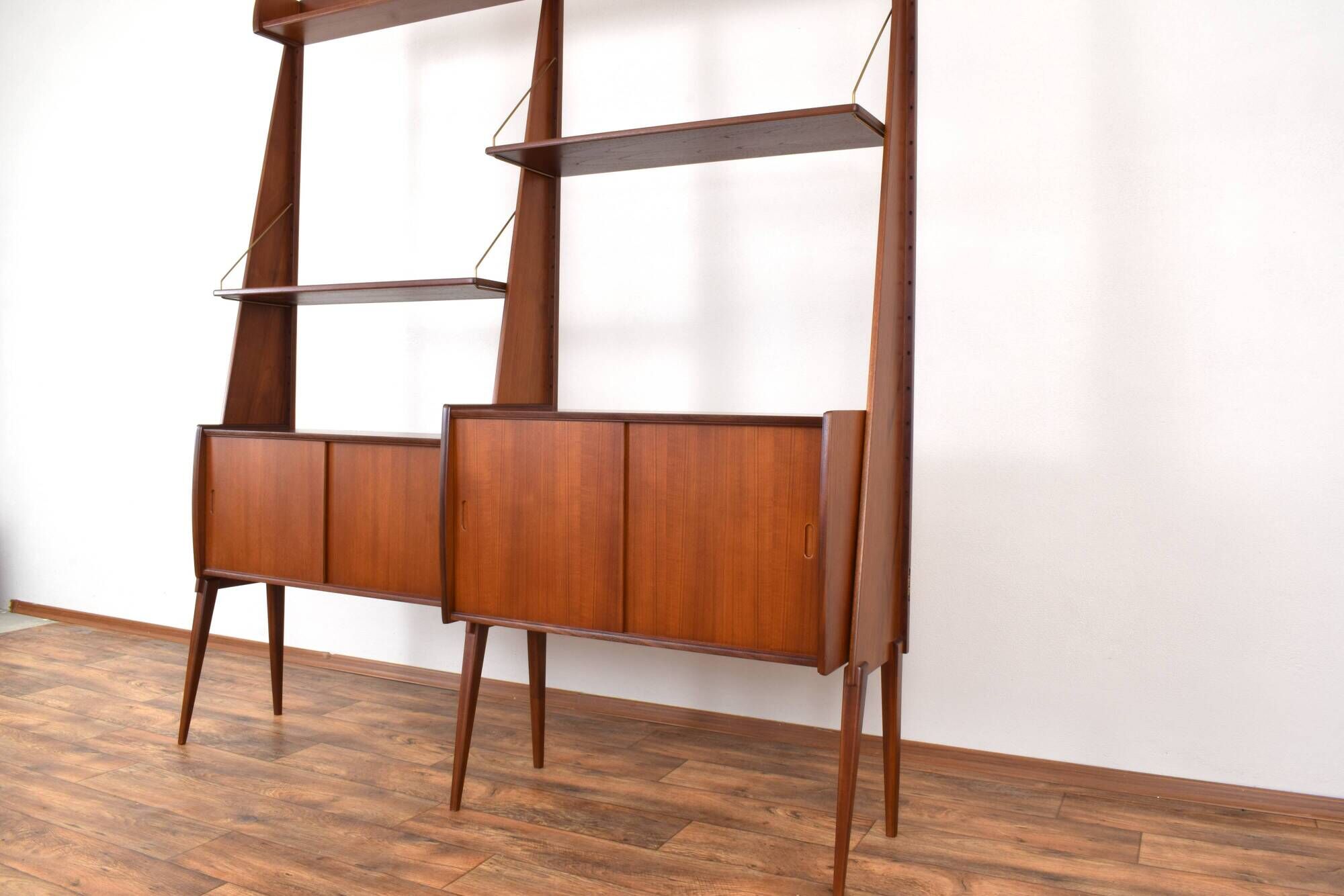 Mid-Century Teak Wall Unit „Panto” from Einar Raknes & Sønner Møbelfabrikk A/S, 1970s, Set of 2.