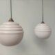 Paire de suspension en opaline