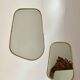 Organic trapeze mirror golden brass 43x40cm