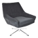 Mid-century armchair Shell, Deutsche Democratic Republic, DDR, 1960s, Black Cord, Chrome