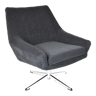 Mid-century armchair Shell, Deutsche Democratic Republic, DDR, 1960s, Black Cord, Chrome