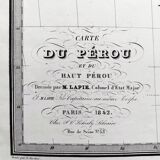 Old map of Peru - 1842