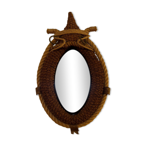 Miroir design en cordage