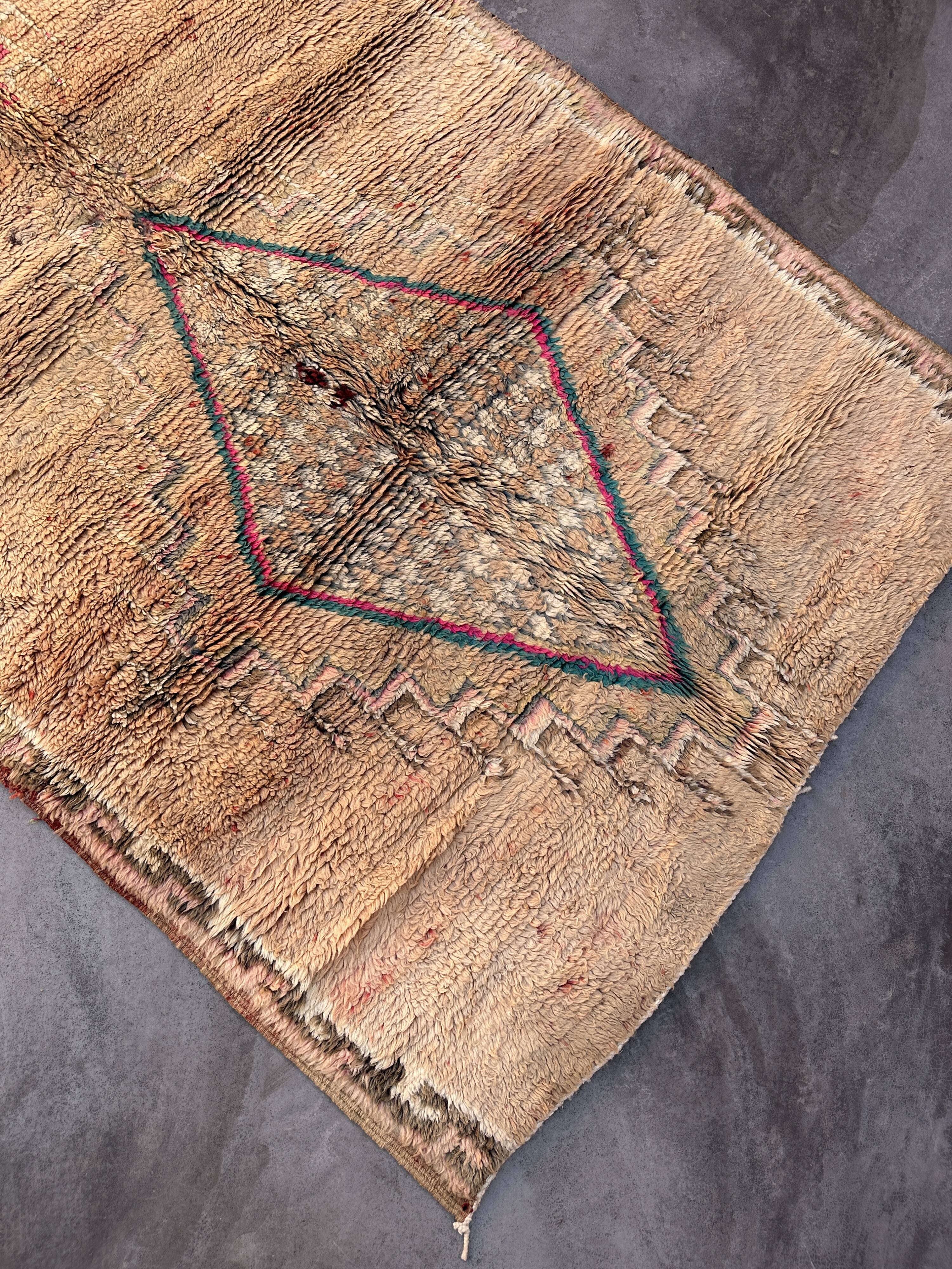 Boujad beige Moroccan rug - 343 x 159 cm