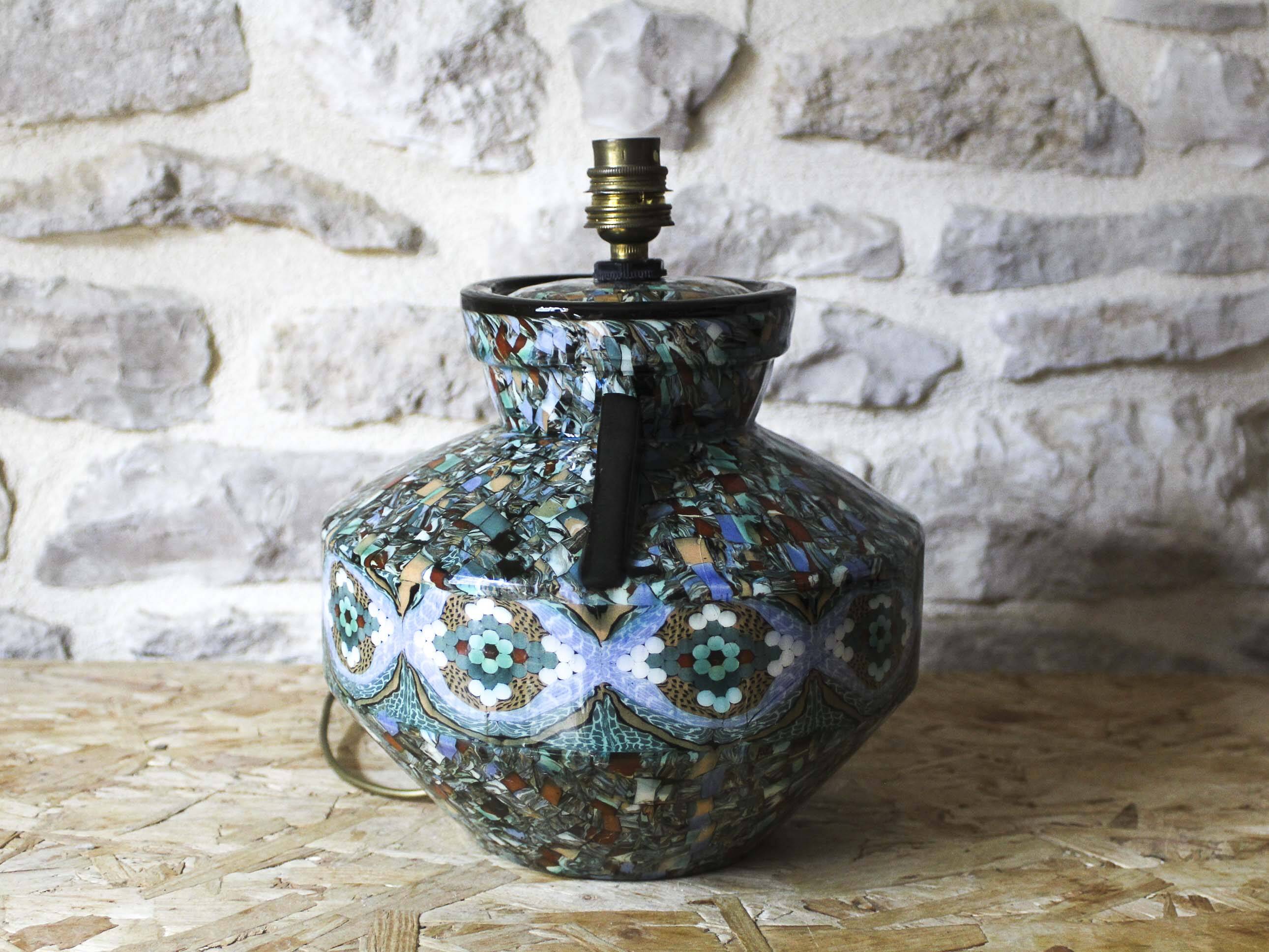 Gerbino Vallauris ceramic lamp base