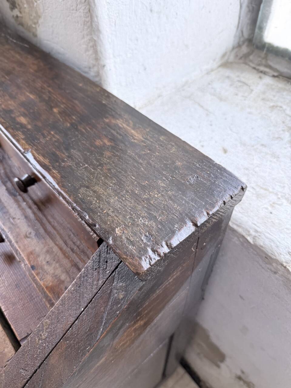 Bureau secrétaire chêne art populaire XIXème