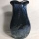 Old glass vase multilayer blue, white vintage interior