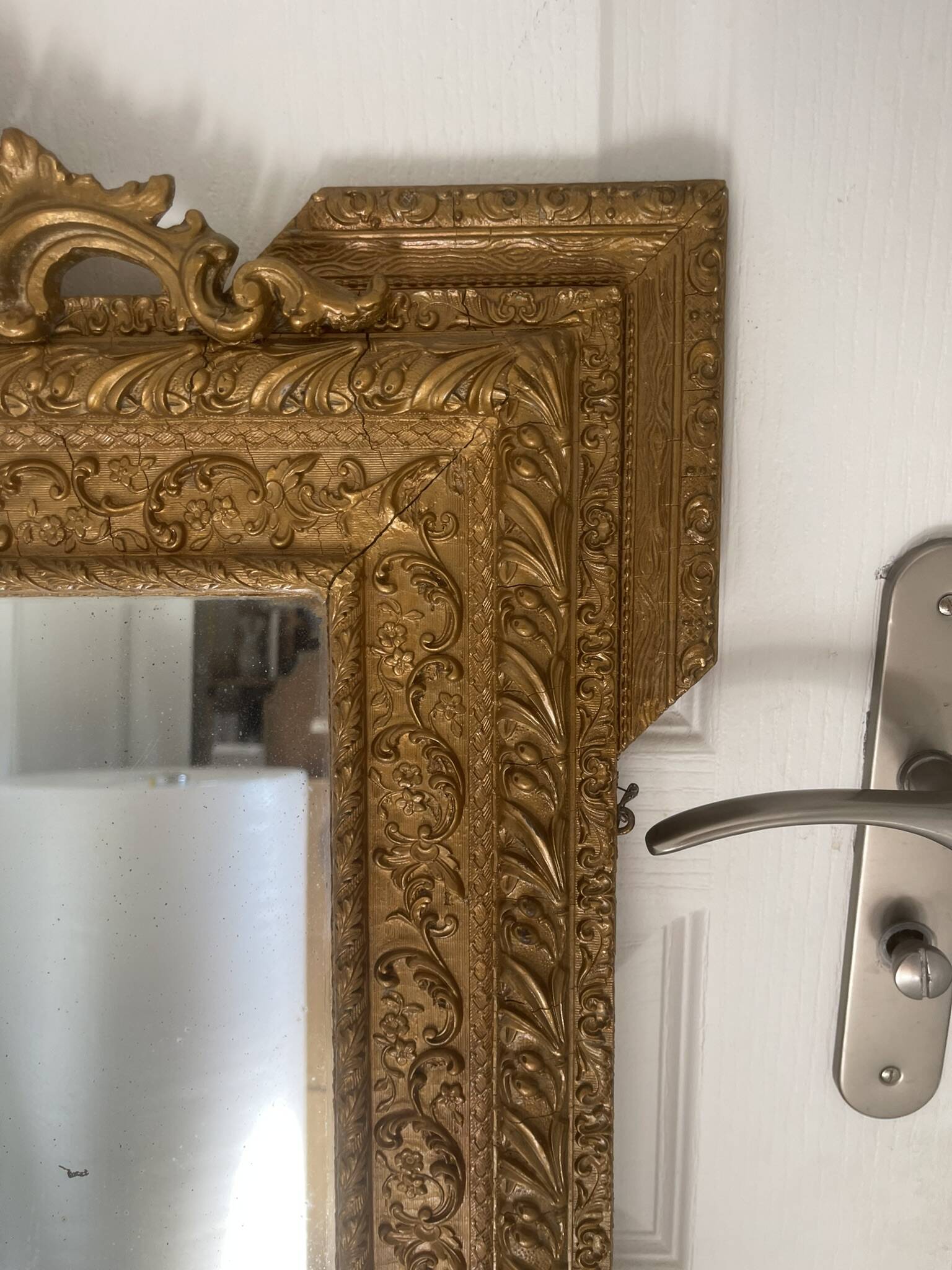 Antique Gilded Mercury Wall Mirror Napoleon III 71x57cm