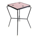 Pink vintage design 1950s Mosaic Side Table