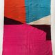 Unbleached Moroccan Berber Kilim carpet with colored flats and fluorescent 294x190cm