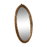 70s wicker mirror