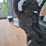Art Nouveau lamp with mirror