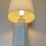 White lacquered ceramic table lamp, Italy 1970s