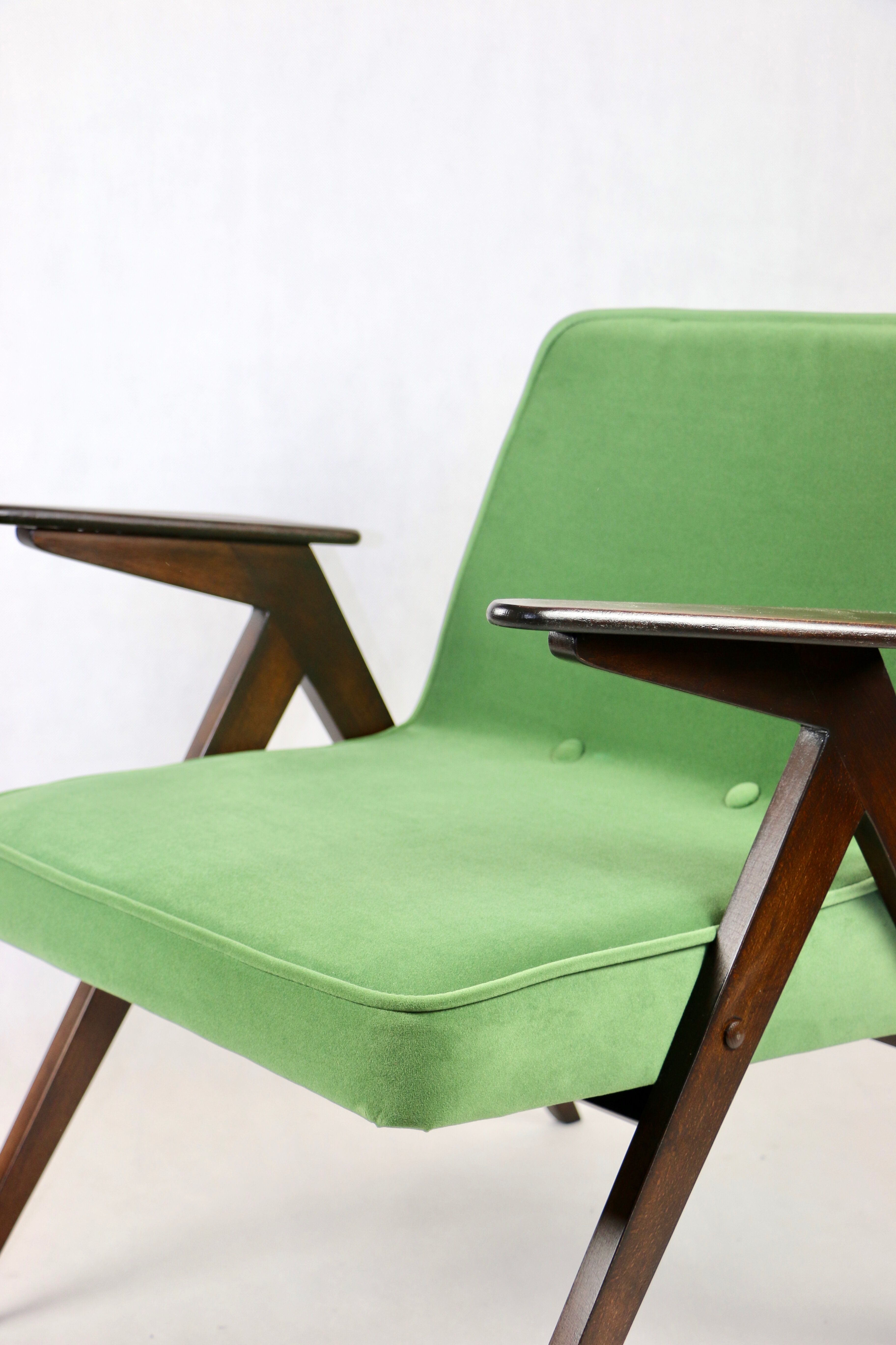 Green Bunny Armchair by Józef Chierowski, 1970s