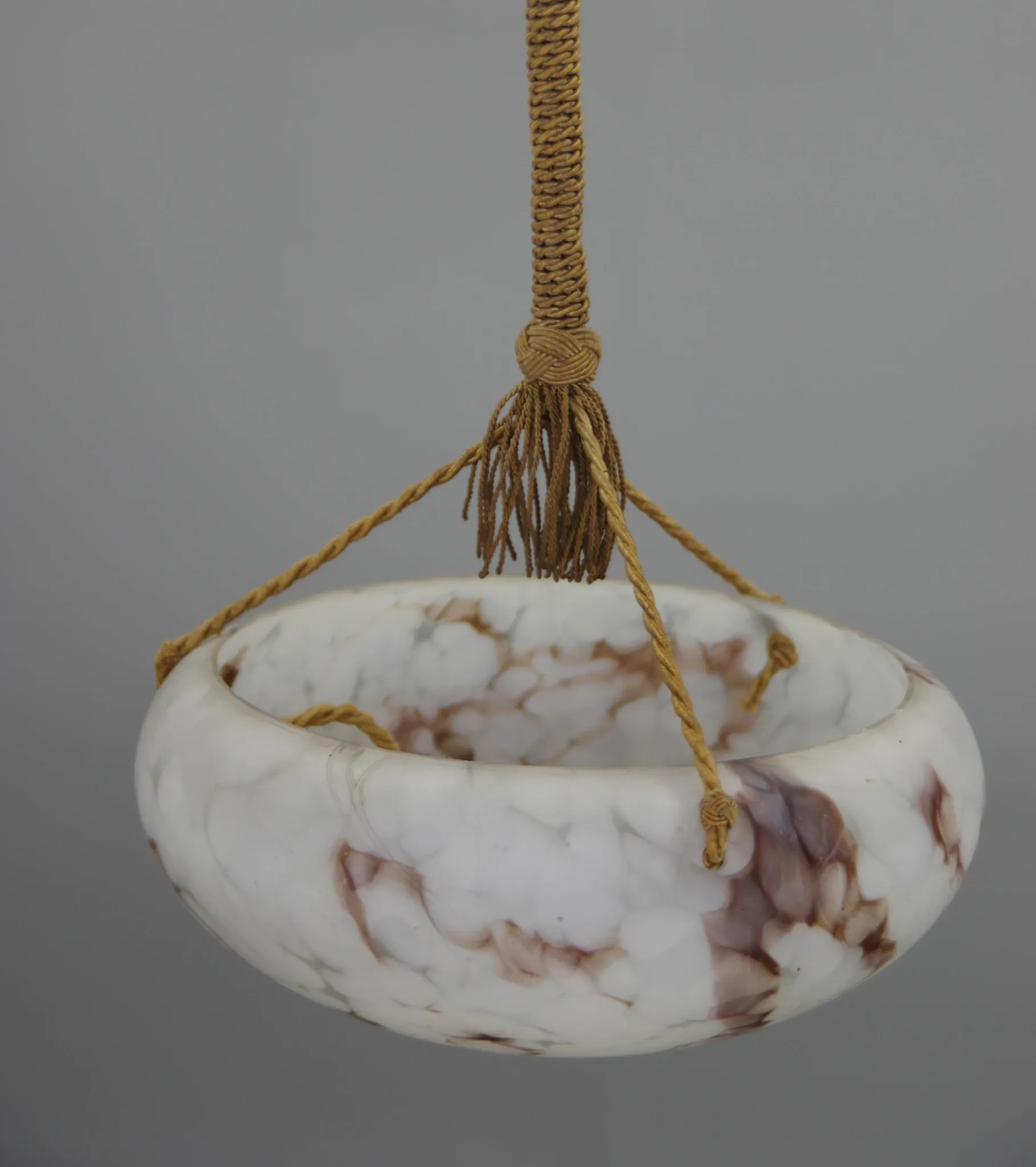 Art Nouveau Glass Pendant, Czechoslovakia, 1920s