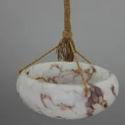 Art Nouveau Glass Pendant, Czechoslovakia, 1920s