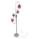 Vintage floor lamp with two-tone opaline balls