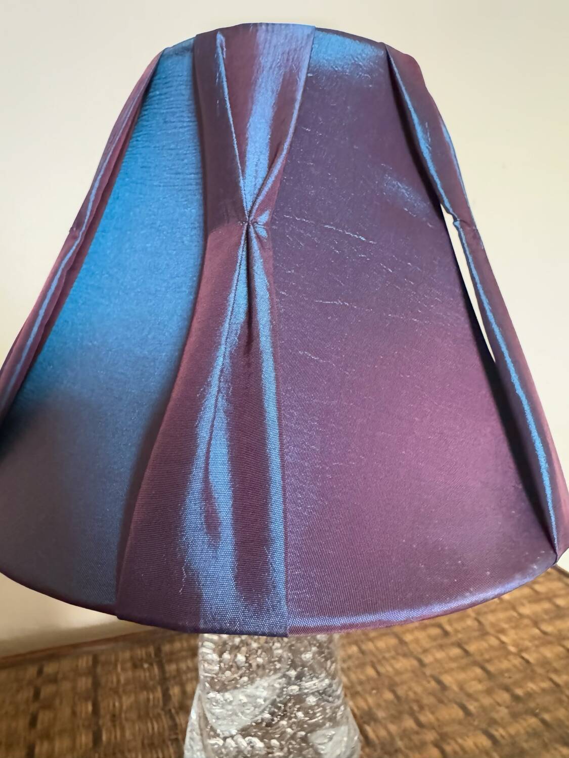 Small Schneider crystal lamp from the 50s